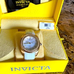 Invicta Watch with white silicone band  28488